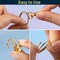60-Piece Gold Keychain Making Set – Includes swivel snap hooks, key rings, keychain clips, and lobster claw clasps for keychains, jewelry, and crafts.